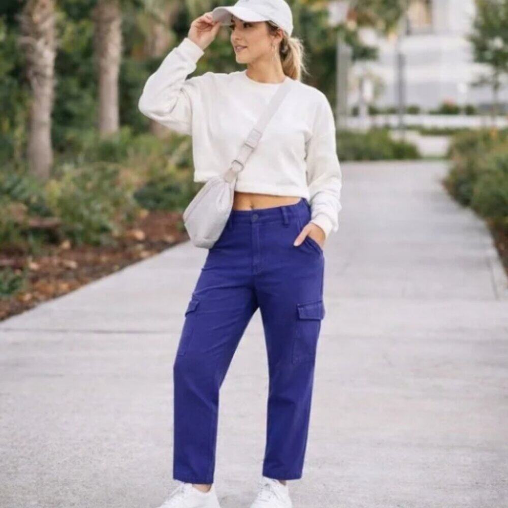 ARITZIA WILFRED FREE PURPLE CARGO UTILITY TROUSER PANTS Size Small